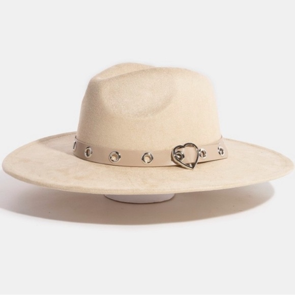 Boutique Accessories - Western-Style Fedora with Decorative Band and Adjustable inner tie O/S